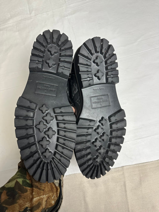 Louis Vuitton Monogram Outland Ankle Boots (USED, NO BOX) | Vitnage Clothing Store Canada