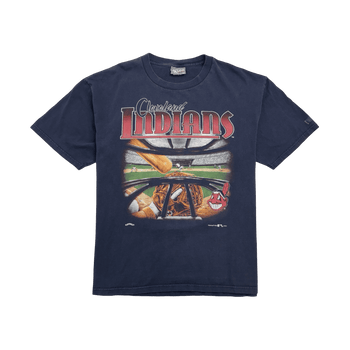 (XL) Vintage Cleveland Indians Tee Faded Navy