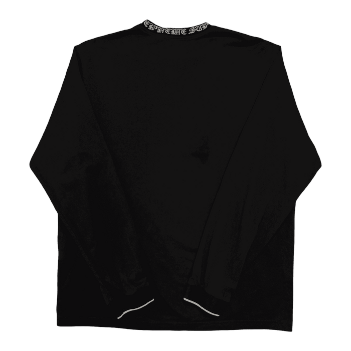 Supreme Old English Collar Logo L/S Tee Black (USED) | Vitnage Clothing Store Canada