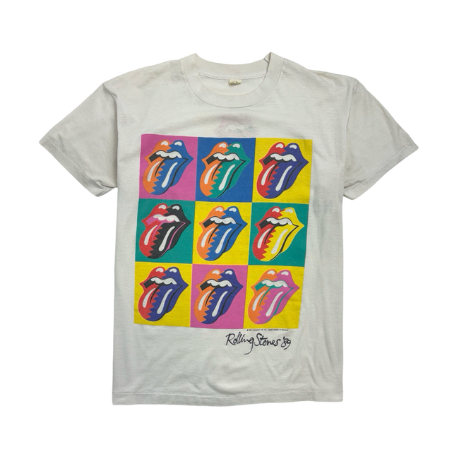 (S) Vintage '89 Rolling Stones North American Tour Tee White