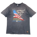 Vintage Harley Davidson Just Try And Burn This One Tee Faded Black