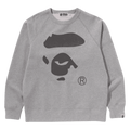 BAPE Ape Face Sweatshirt Grey