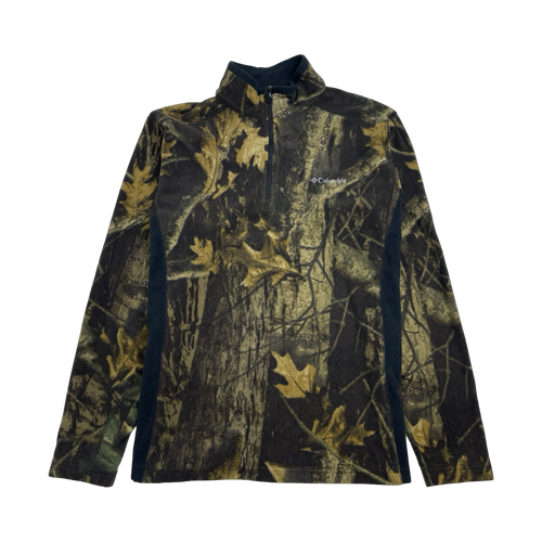 (M) Columbia Quarter Zip Camo Fleece | Vintage Clothing Store Canada