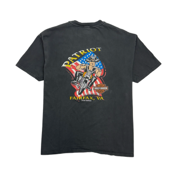 Vintage '95 Fairfax, VA. Harley Davidson Tee Black