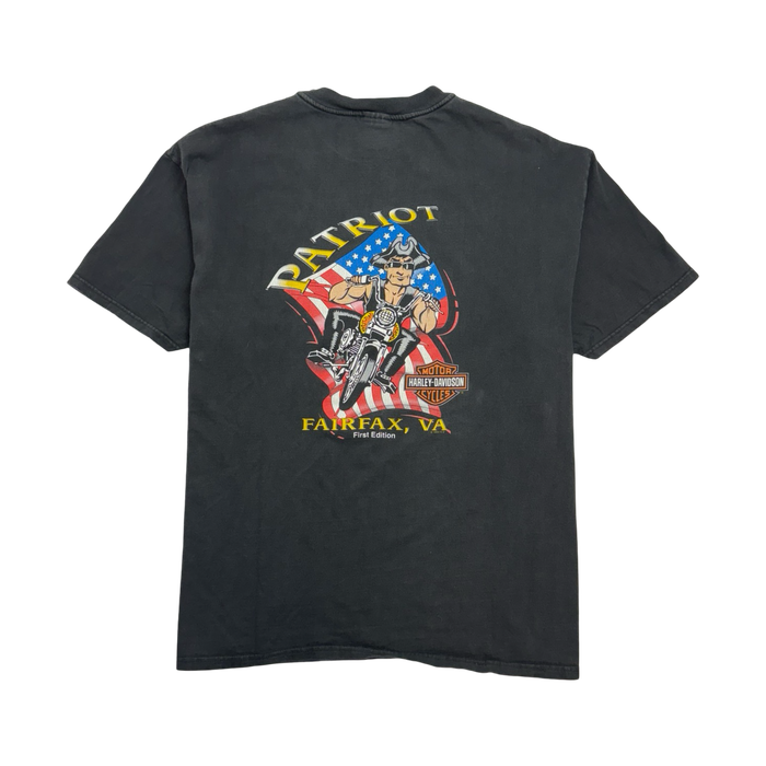 Vintage '95 Fairfax, VA. Harley Davidson Tee Black | Vitnage Clothing Store Canada