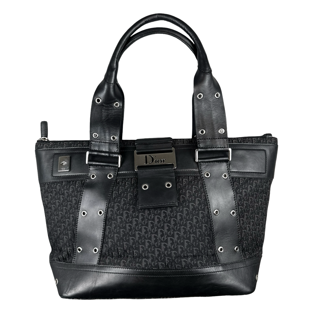 Vintage Dior Street Chic Tote Trotter Bag Black