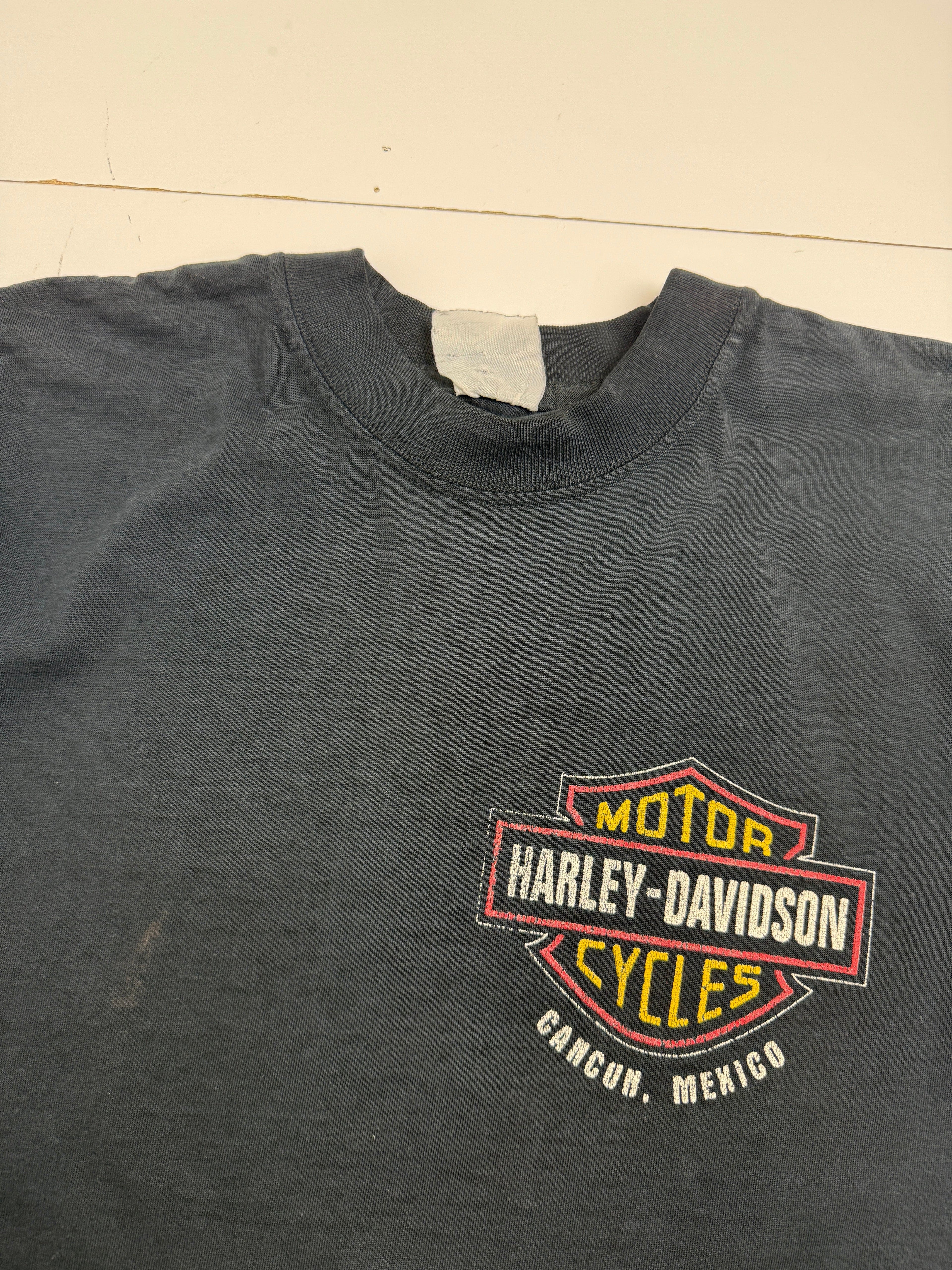 Vintage Harley Davidson American Legend Cancun Tee Black