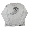 Vintage Harley Davidson Biker Skull L/S Tee Grey