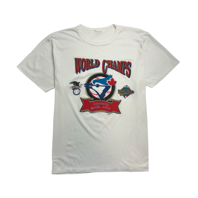 (L) Vintage '92 Toronto Blue Jays Tee White