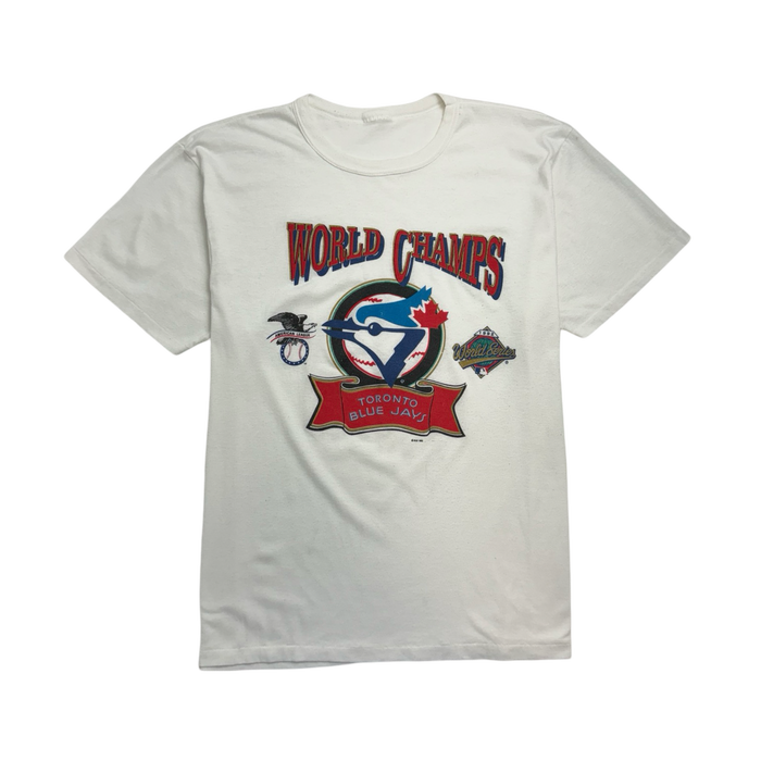 (L) Vintage '92 Toronto Blue Jays Tee White | Vitnage Clothing Store Canada