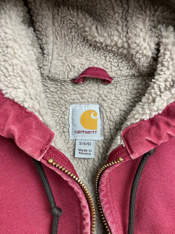 (S) Vintage Carhartt Hooded Jacket Pink