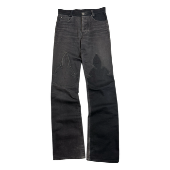 Chrome Hearts Fleur Knee Denim Jeans Black