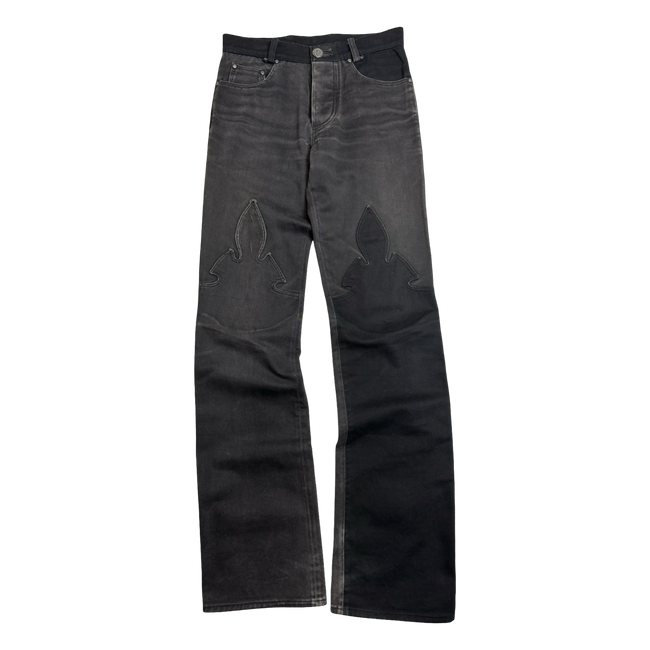 Chrome Hearts Fleur Knee Denim Jeans Black