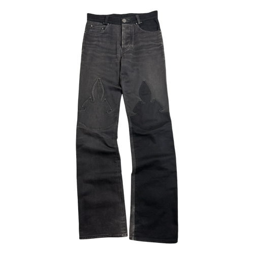 Chrome Hearts Fleur Knee Denim Jeans Black | Vintage Clothing Store Canada
