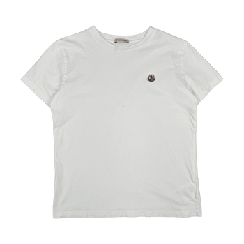 Moncler Logo Tee White (USED)