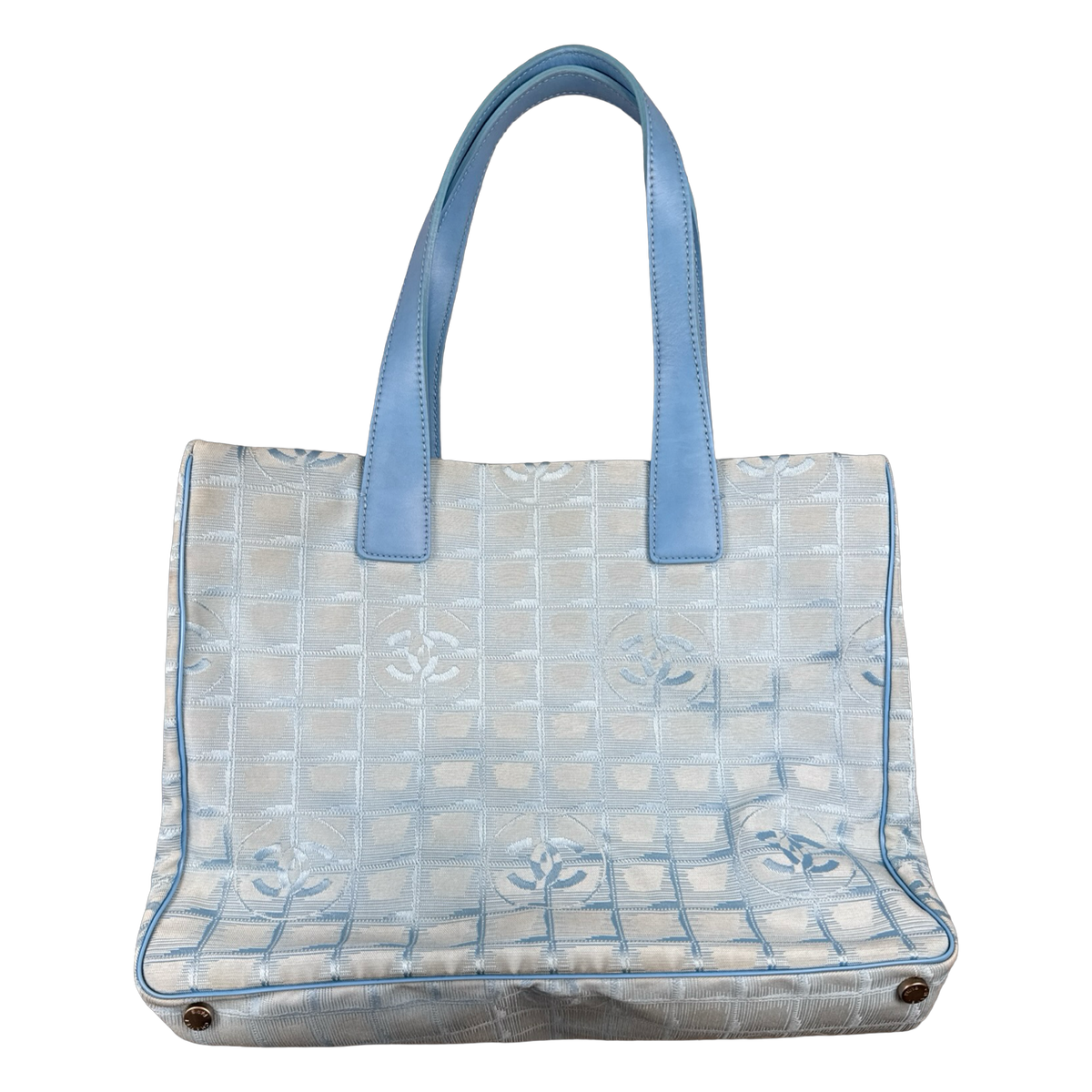 Chanel Travel Ligne Tote Bag Light Blue
