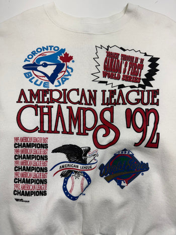 Vintage '92 Toronto Blue Jays Championship Sweatshirt White