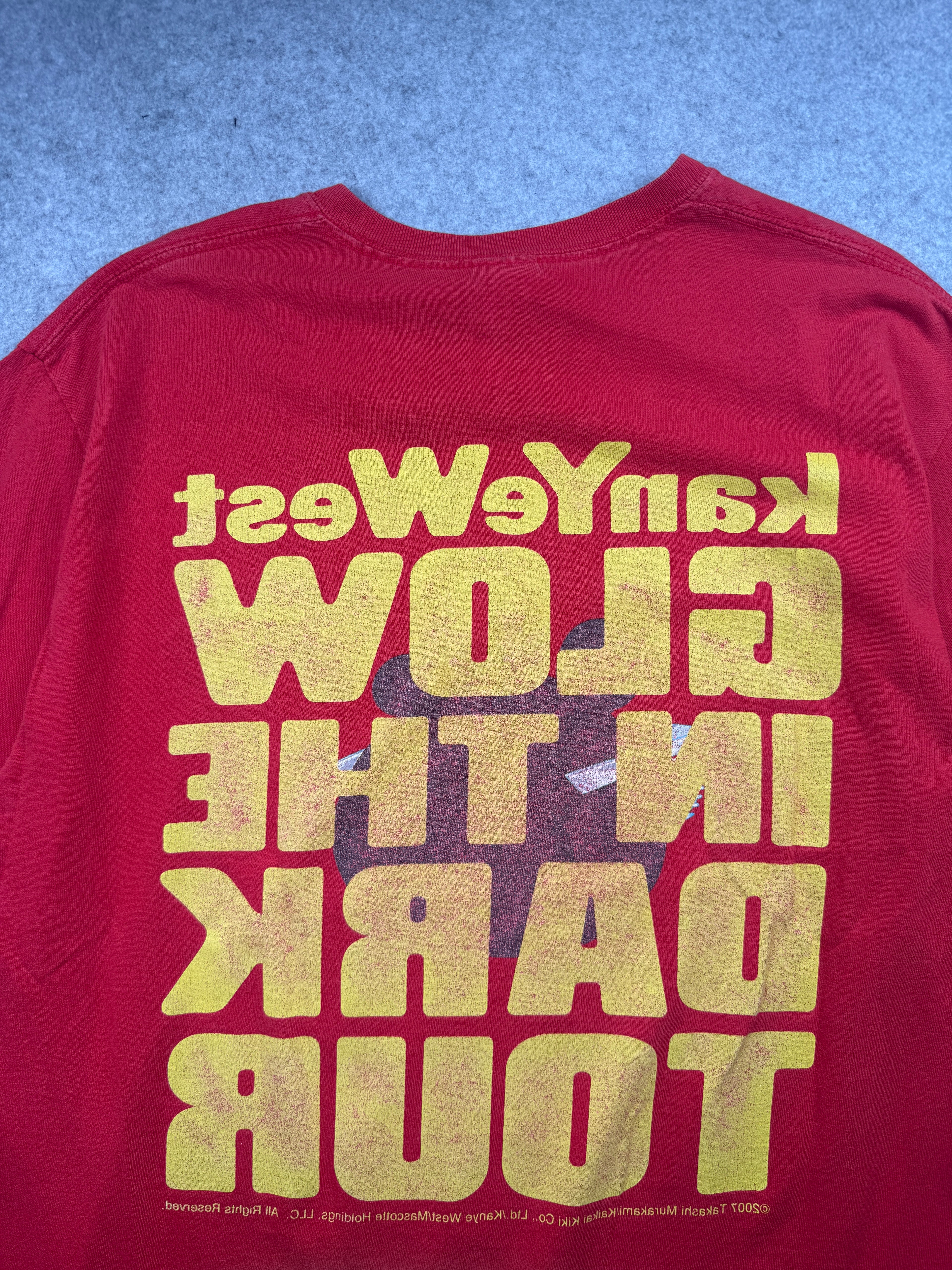 Vintage 2000’s Kanye West Glow In The Dark Tour Tee Red