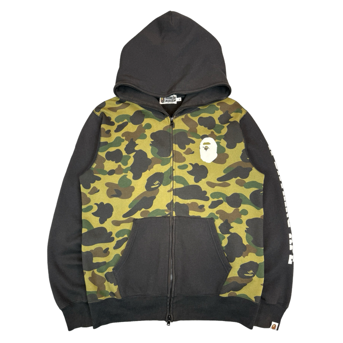 BAPE Happy New Year 1st Camo Full Zip Hoodie Black/Green (USED) | Vitnage Clothing Store Canada