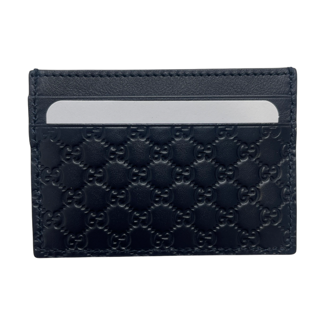 Gucci Monogram Card Holder Navy