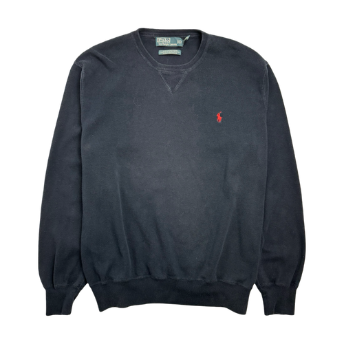 (XXL) Vintage Polo Ralph Lauren Knit Sweater Navy | Vintage Clothing Store Canada