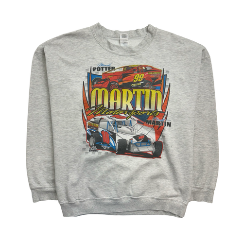 (XL) Vintage Martin Motor Sport Racing Sweatshirt Grey | Vintage Clothing Store Canada