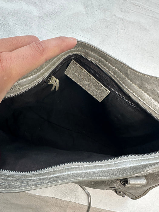 Balenciaga Le City Medium Handbag Silver | Vitnage Clothing Store Canada