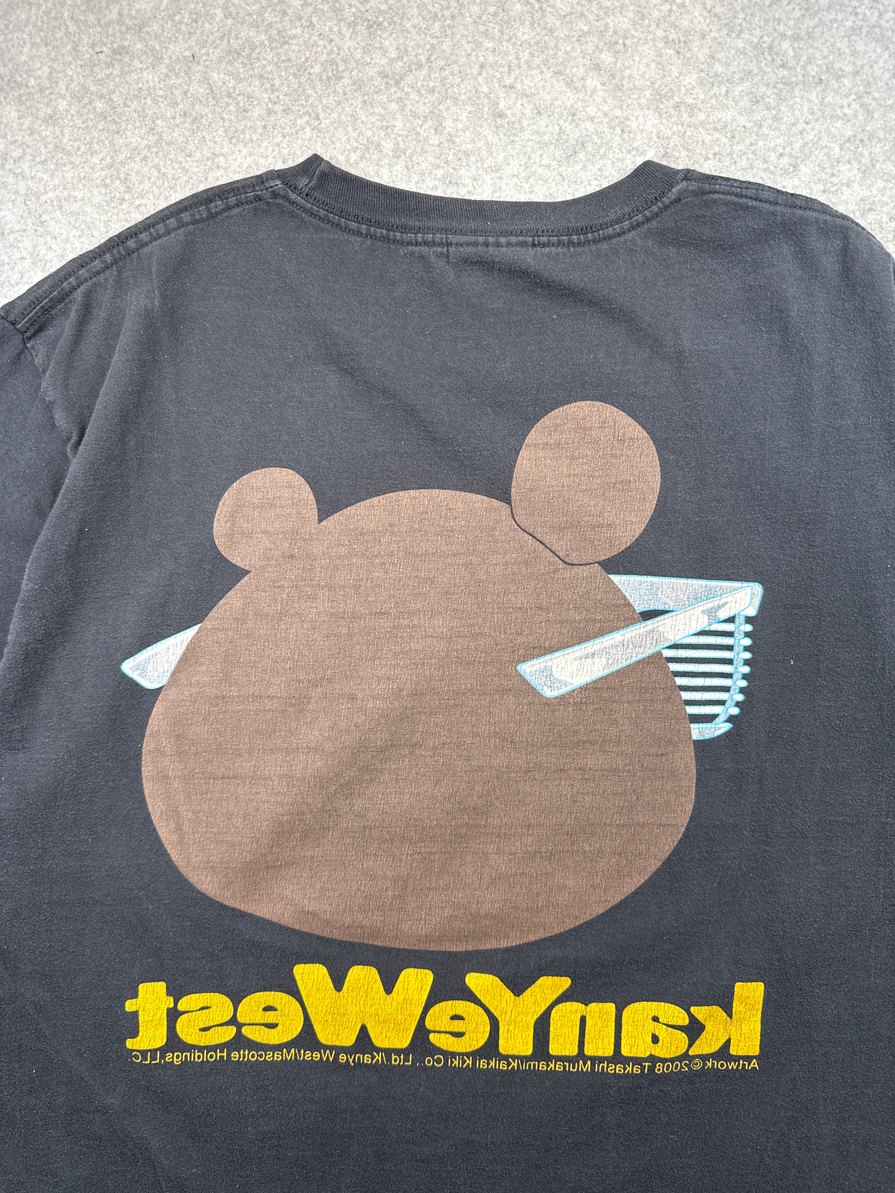 Vintage 2000’s Kanye West x Takashi Murakami Graduation Bear Tee Black
