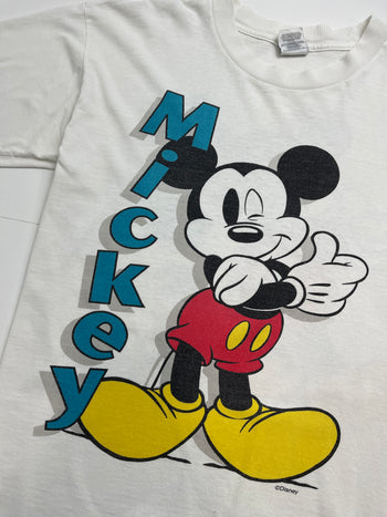 (M) Vintage Disney Mickey Mouse Tee White