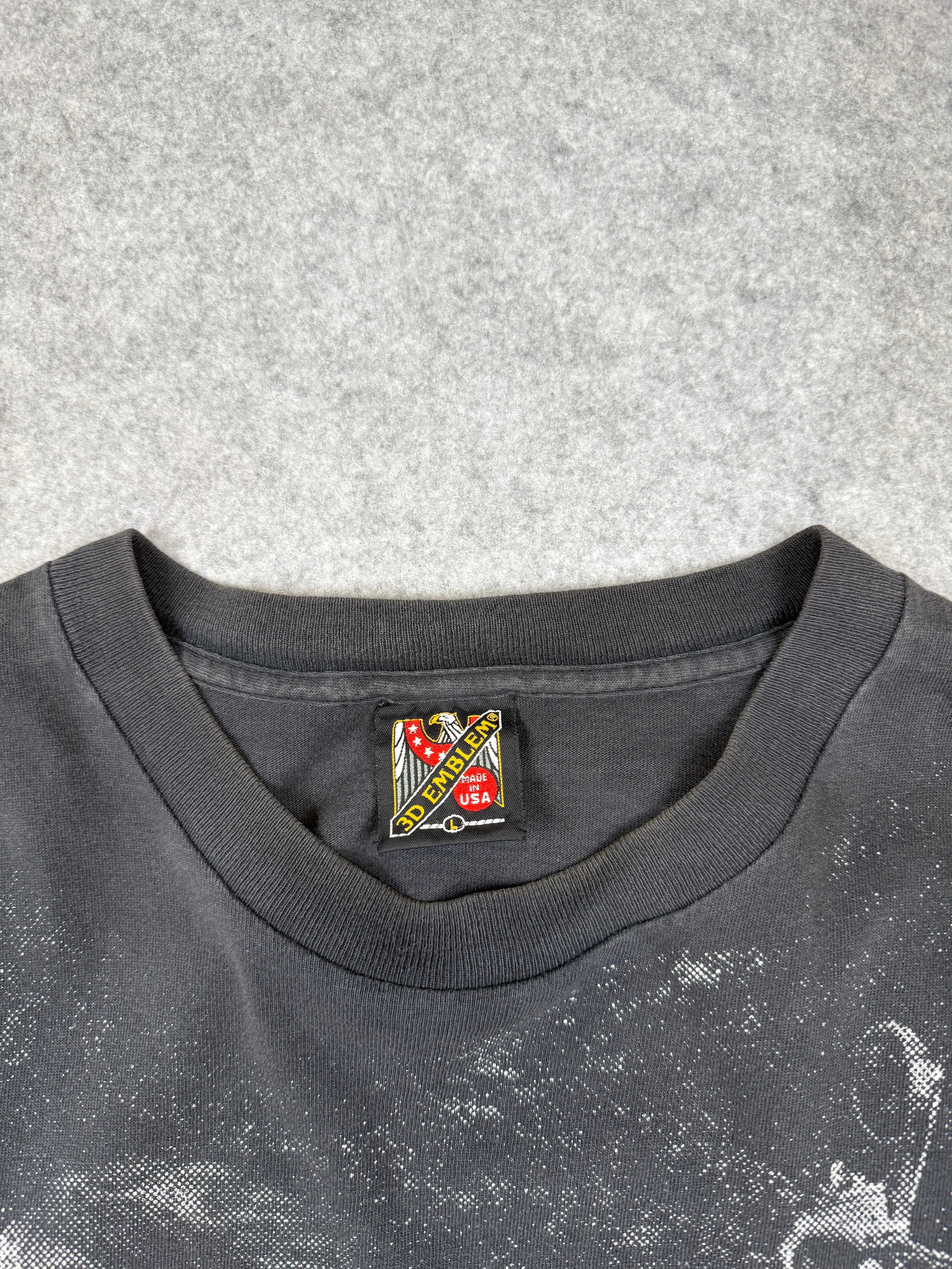 Vintage 3D Emblem Sturgis Black Hills Rally Tee Black