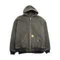 Vintage Carhartt Hooded Zip Work Jacket Black