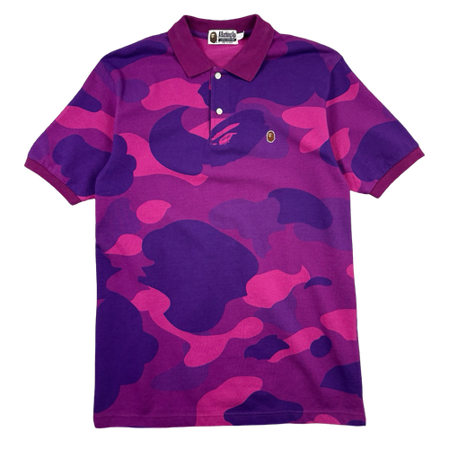 BAPE Color Camo Ape Head Tee Purple (USED) | Vintage Clothing Store Canada