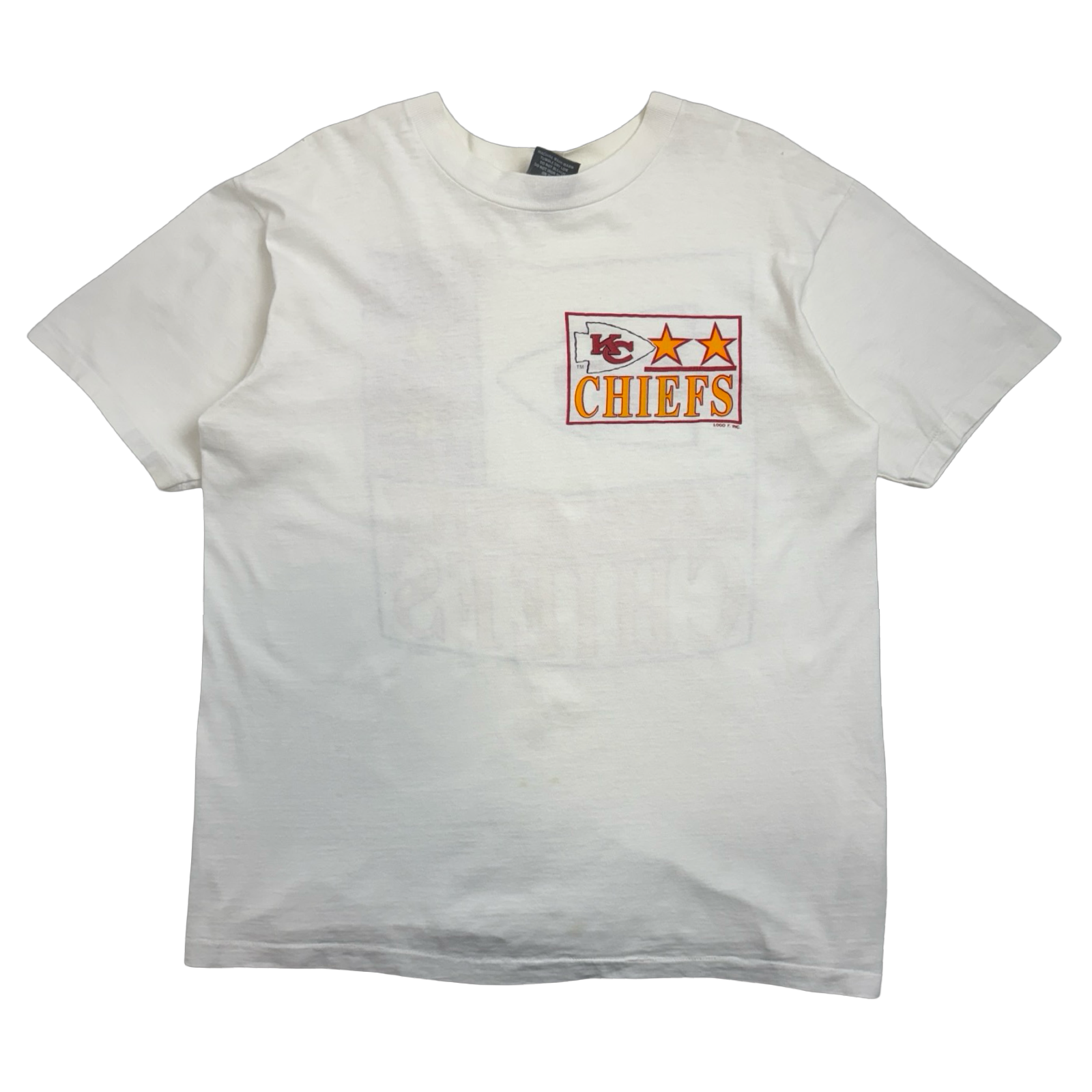 Vintage Kansas City Chiefs Logo 7 Tee White