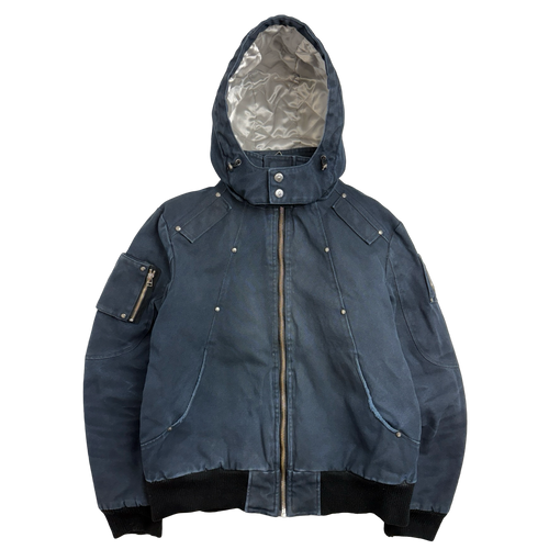 Moose Knuckles Quilt Ballistic Jacket Navy (USED) | Vintage Clothing Store Canada