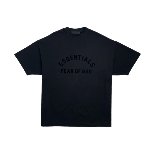 Fear of God Essentials Arch Logo Tee Jet Black (USED) | Vintage Clothing Store Canada