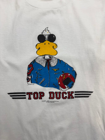 (S) Vintage '87 Top Duck Parody Tee White