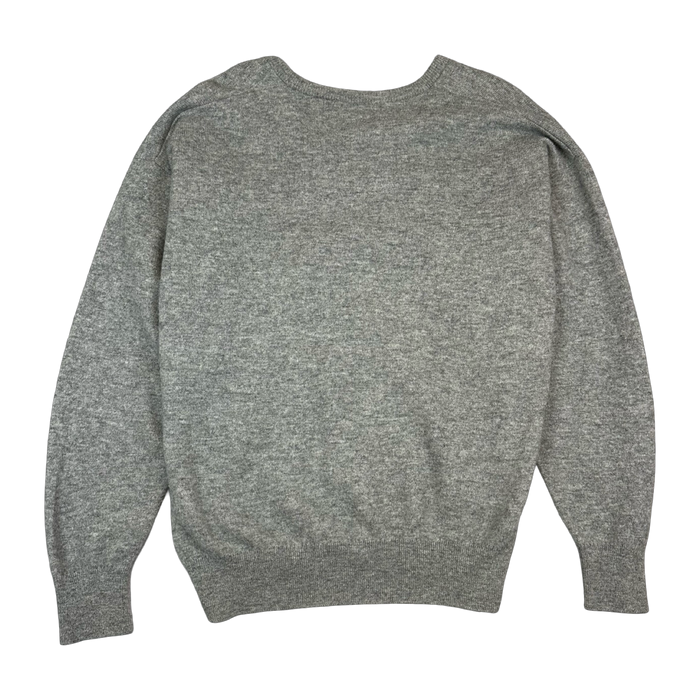 Women's Burberry Wool V Neck Knit Grey | Vitnage Clothing Store Canada