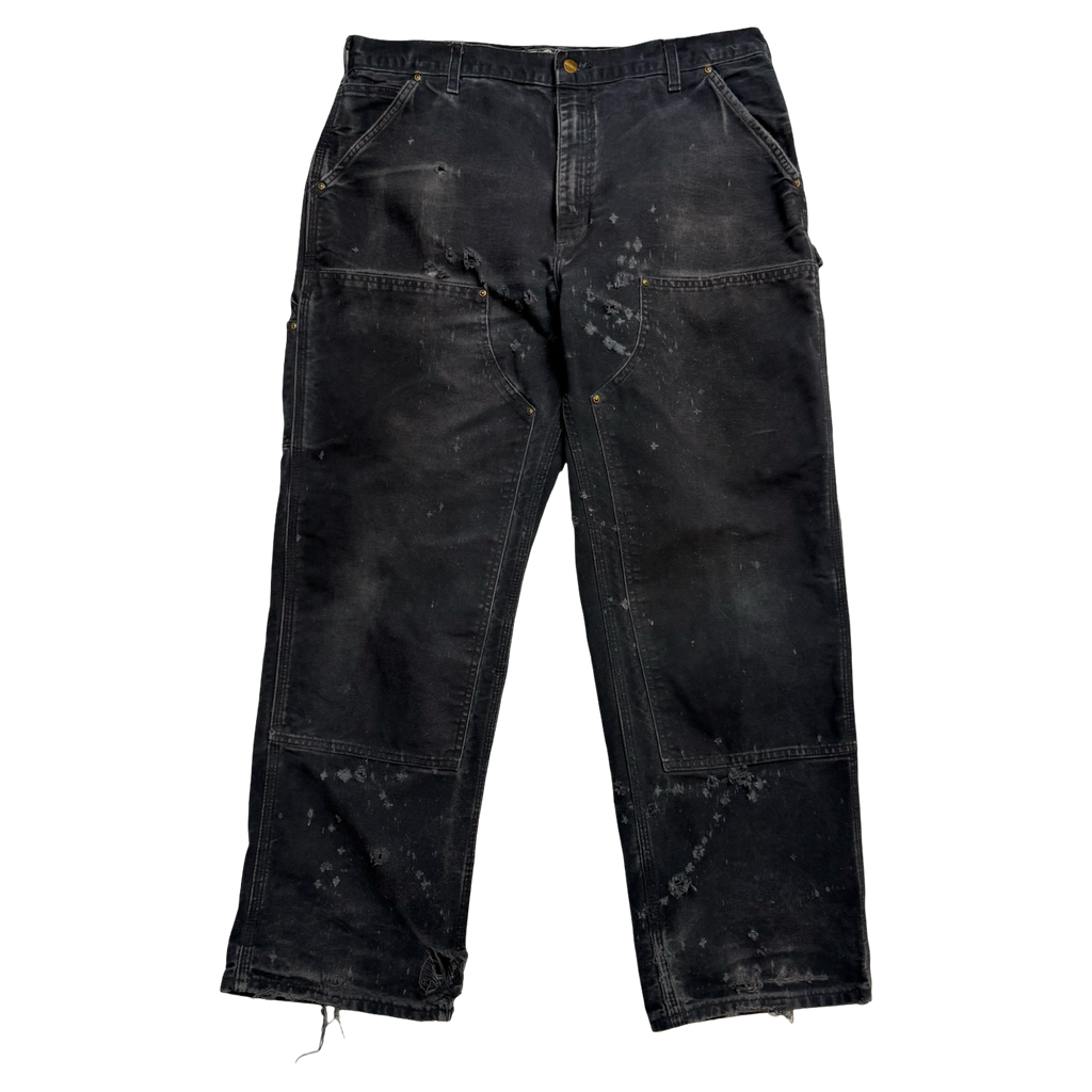 Carhartt Distressed Double Knee Carpenter Pants Black