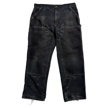 Carhartt Distressed Double Knee Carpenter Pants Black