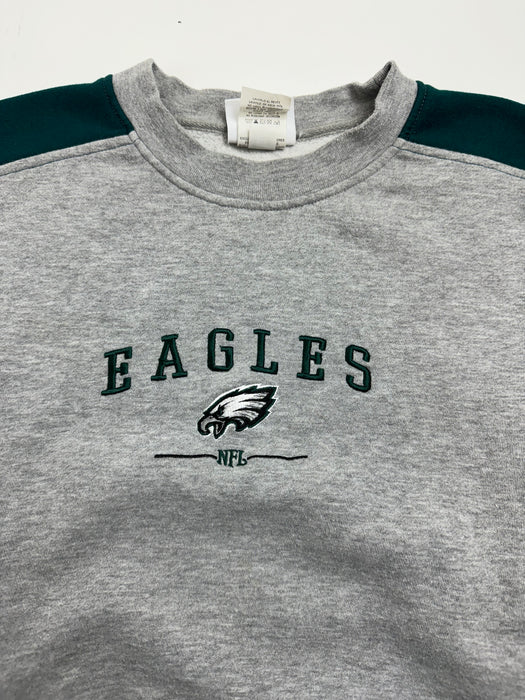 (XL) Vintage NFL Philadelphia Eagles Sweatshirts Grey | Vitnage Clothing Store Canada