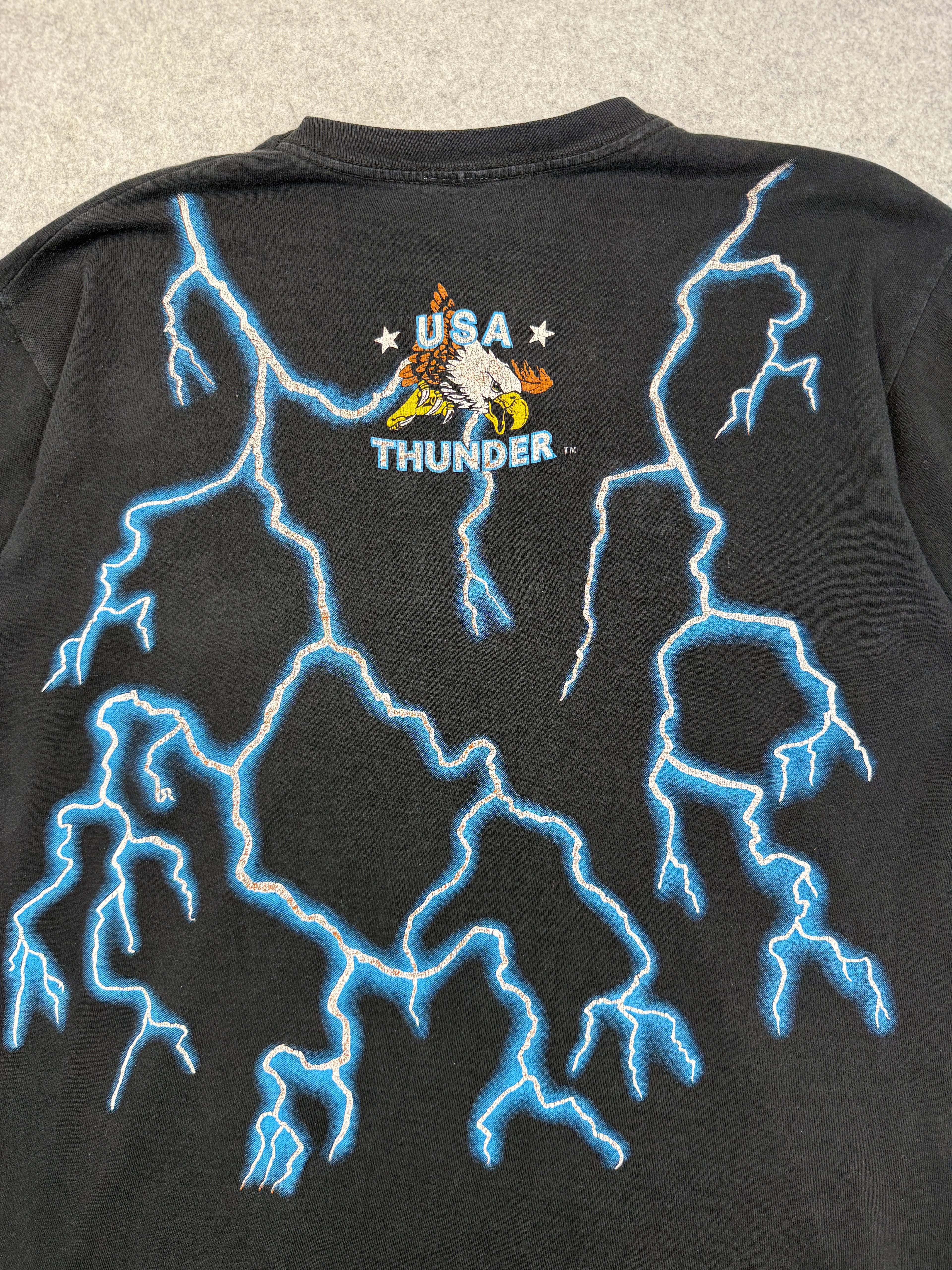 Vintage American Thunder Wolf Chief Tee Black