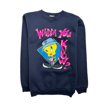 Vintage 90s Tweety Bird Sweatshirt Navy