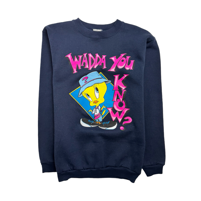 Vintage 90s Tweety Bird Sweatshirt Navy