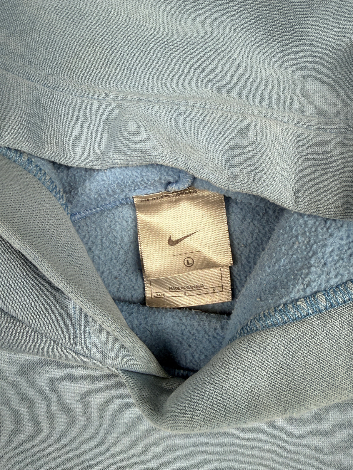 2000s Nike Centre Swoosh Hoodie Light Blue