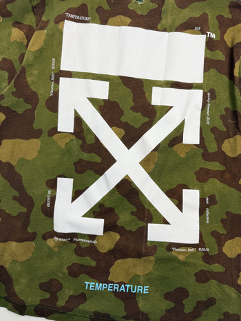 OFF-WHITE Arrow Temperature Tee Green Camo (USED)