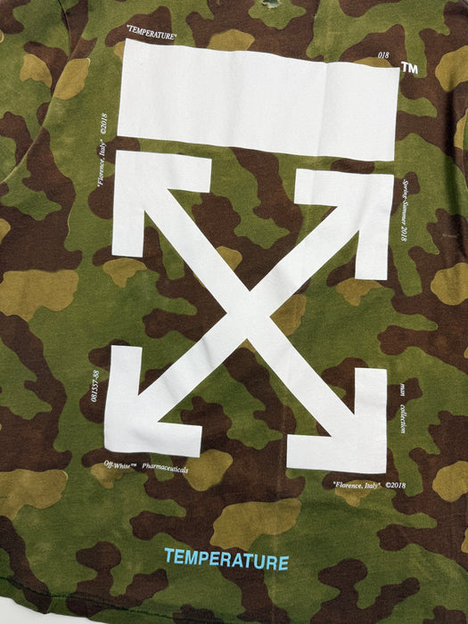 OFF-WHITE Arrow Temperature Tee Green Camo (USED) | Vitnage Clothing Store Canada
