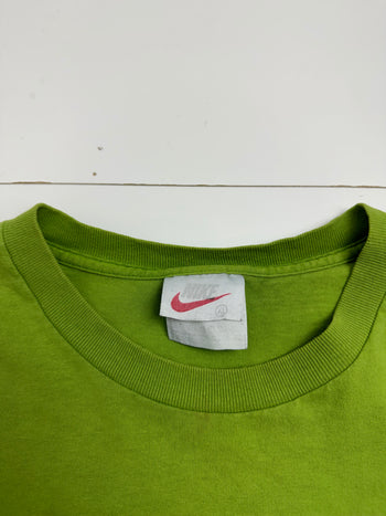 Vintage 90s Nike Side Swoosh Tee Chlorophyll Green