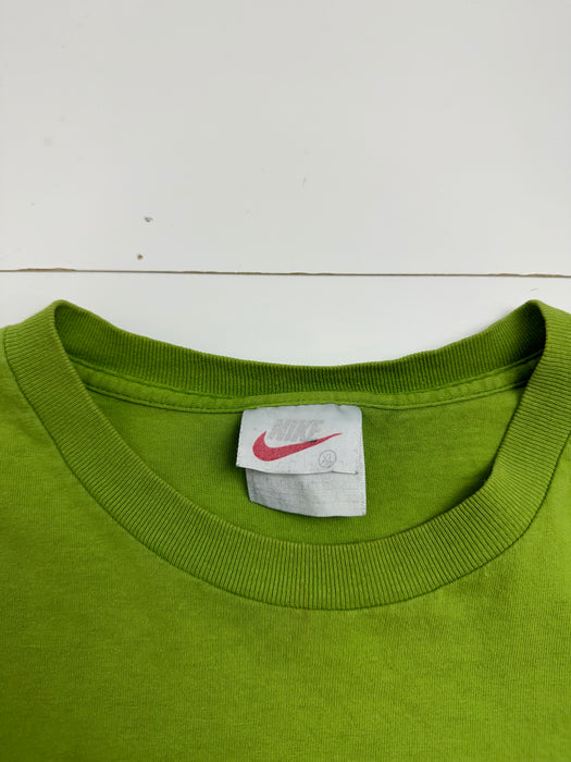 Vintage 90s Nike Side Swoosh Tee Chlorophyll Green | Vitnage Clothing Store Canada