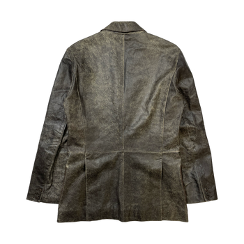 Prada Distressed Leather Blazer Jacket (USED)