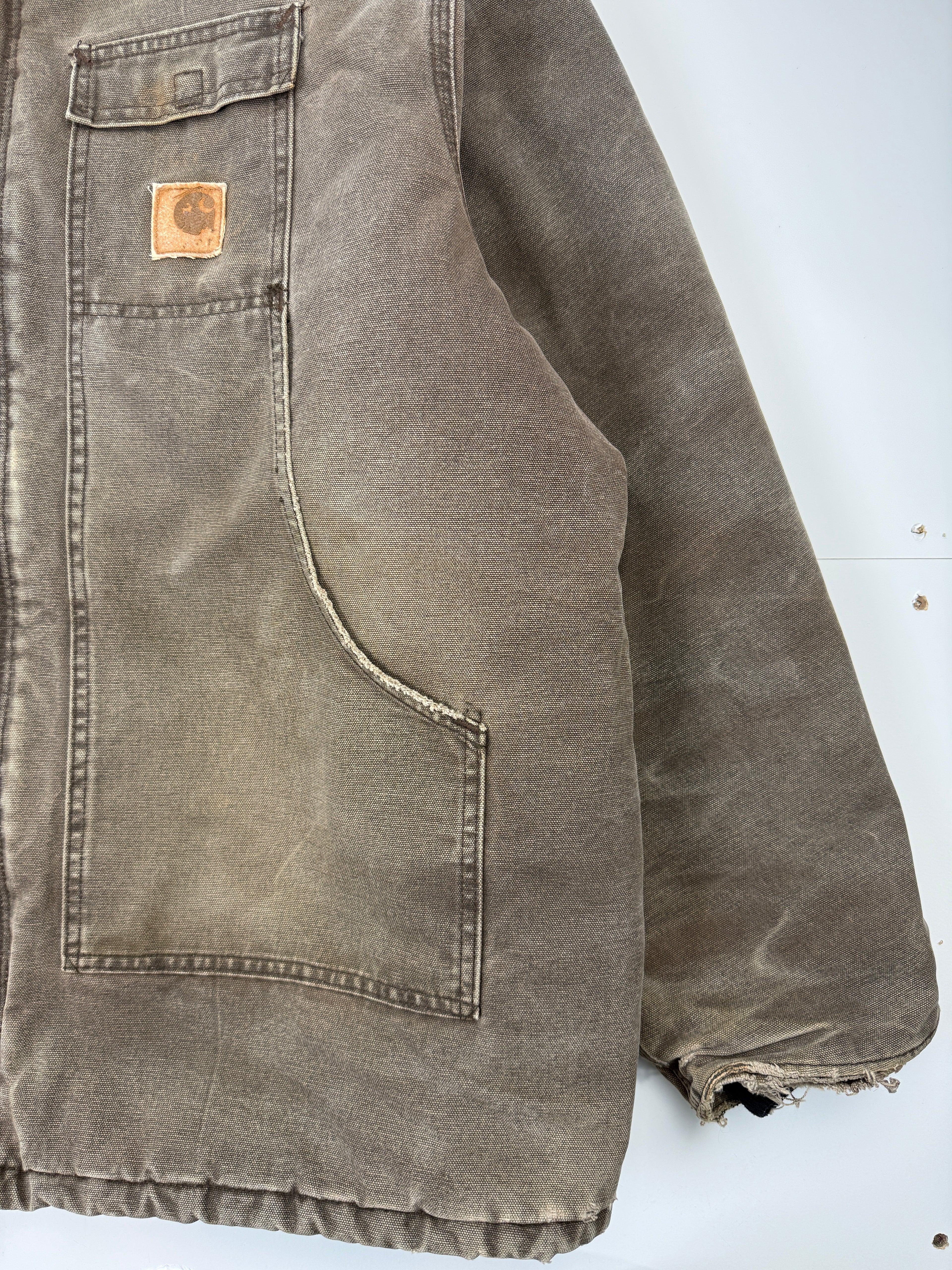 Vintage Carhartt Arctic Work Jacket Faded Brown
